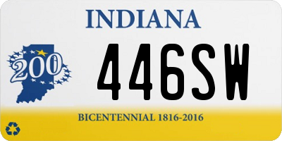 IN license plate 446SW