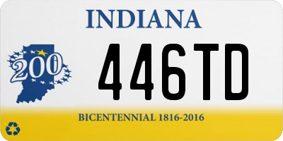 IN license plate 446TD