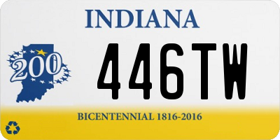 IN license plate 446TW