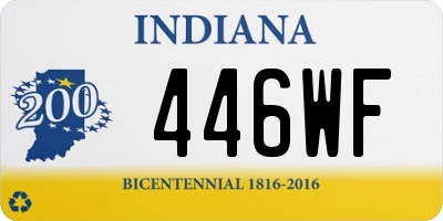 IN license plate 446WF