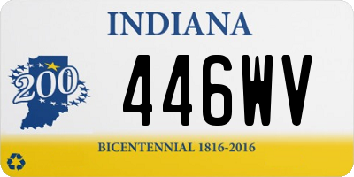 IN license plate 446WV