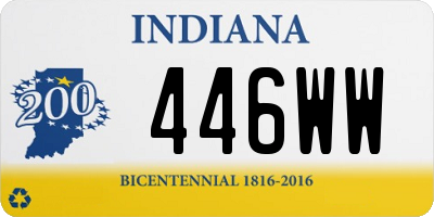 IN license plate 446WW