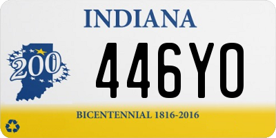 IN license plate 446YO