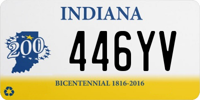 IN license plate 446YV