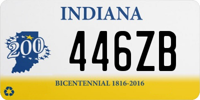 IN license plate 446ZB