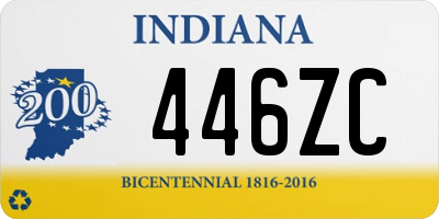 IN license plate 446ZC