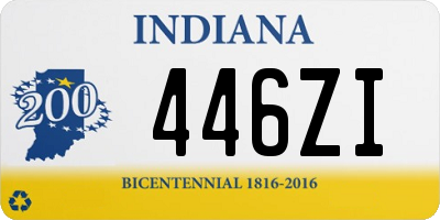 IN license plate 446ZI