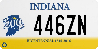 IN license plate 446ZN