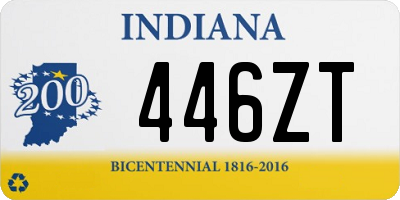 IN license plate 446ZT