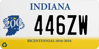 IN license plate 446ZW