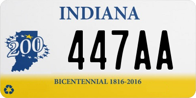 IN license plate 447AA