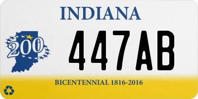 IN license plate 447AB