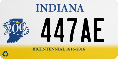 IN license plate 447AE