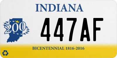 IN license plate 447AF