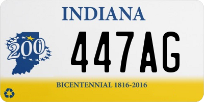 IN license plate 447AG