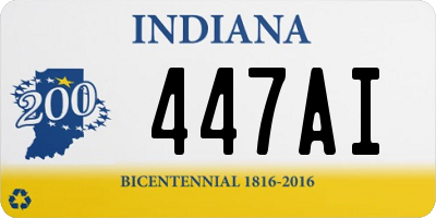 IN license plate 447AI