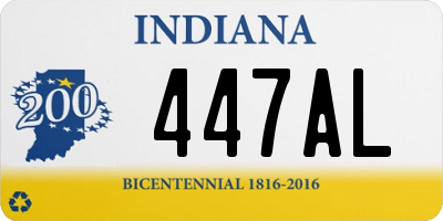IN license plate 447AL