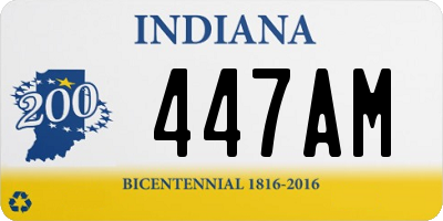 IN license plate 447AM