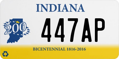 IN license plate 447AP