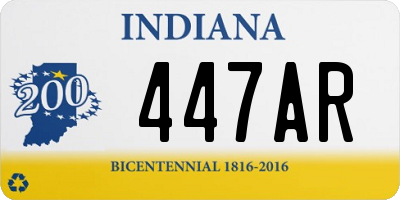 IN license plate 447AR