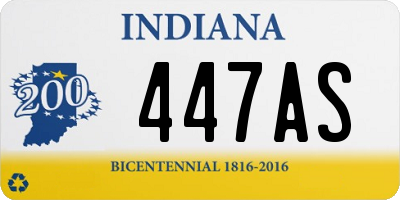 IN license plate 447AS