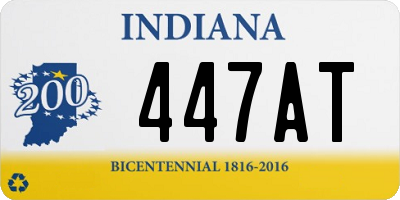 IN license plate 447AT