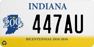 IN license plate 447AU