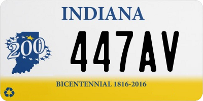 IN license plate 447AV