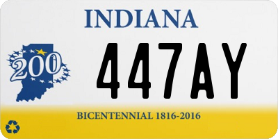 IN license plate 447AY