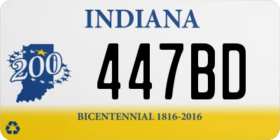 IN license plate 447BD