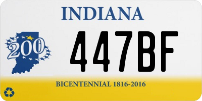 IN license plate 447BF