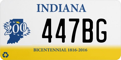 IN license plate 447BG