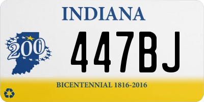 IN license plate 447BJ