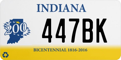 IN license plate 447BK