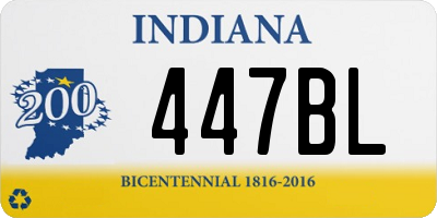 IN license plate 447BL