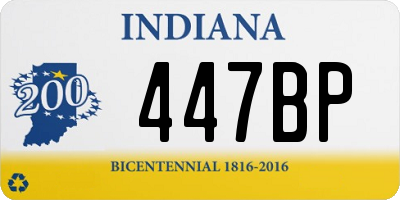 IN license plate 447BP