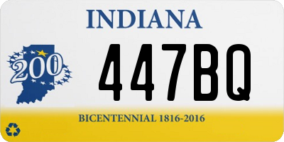 IN license plate 447BQ