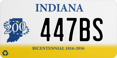 IN license plate 447BS