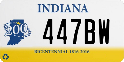 IN license plate 447BW