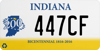 IN license plate 447CF