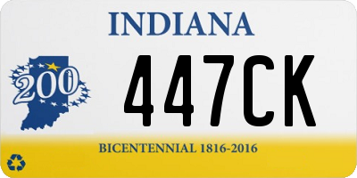 IN license plate 447CK