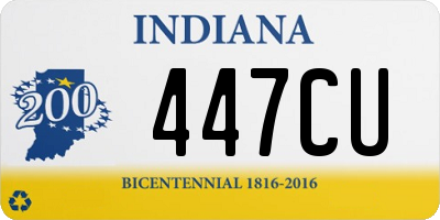 IN license plate 447CU