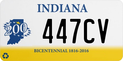 IN license plate 447CV