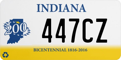 IN license plate 447CZ