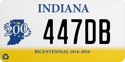 IN license plate 447DB