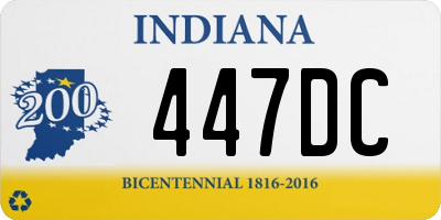 IN license plate 447DC