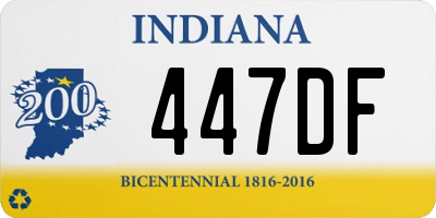 IN license plate 447DF