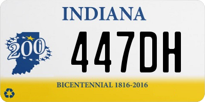 IN license plate 447DH