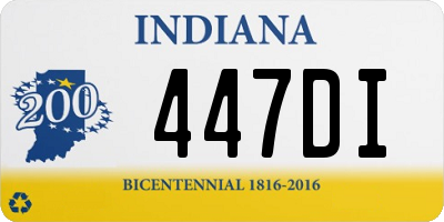 IN license plate 447DI