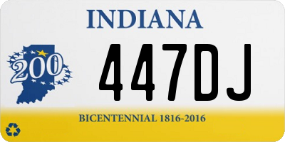 IN license plate 447DJ